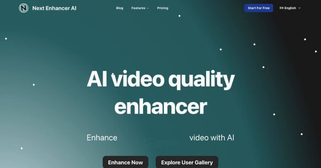 Next Enhancer AI webpage
