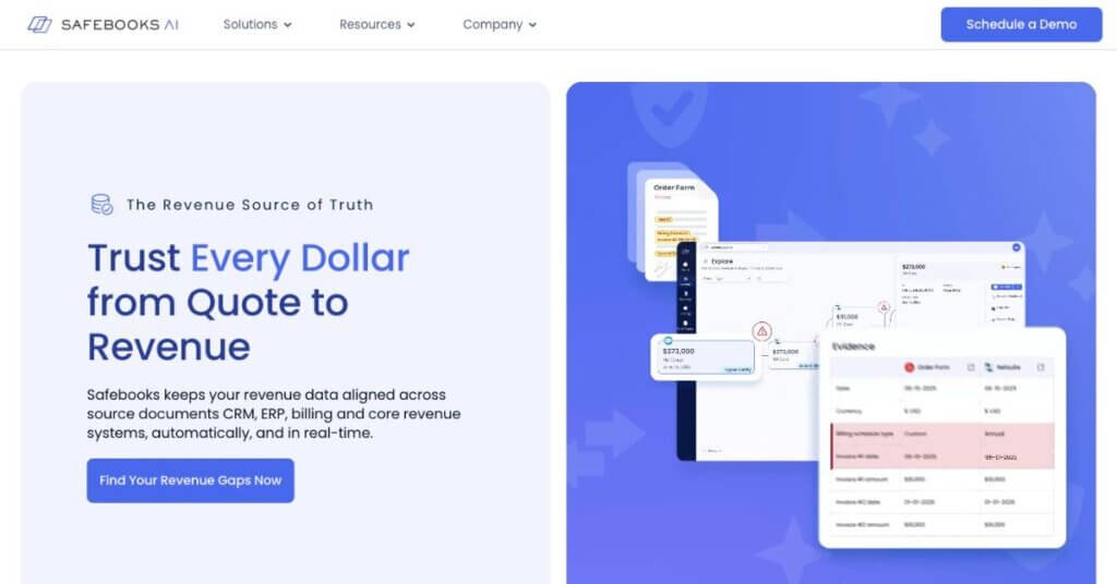 Safebooks AI webpage