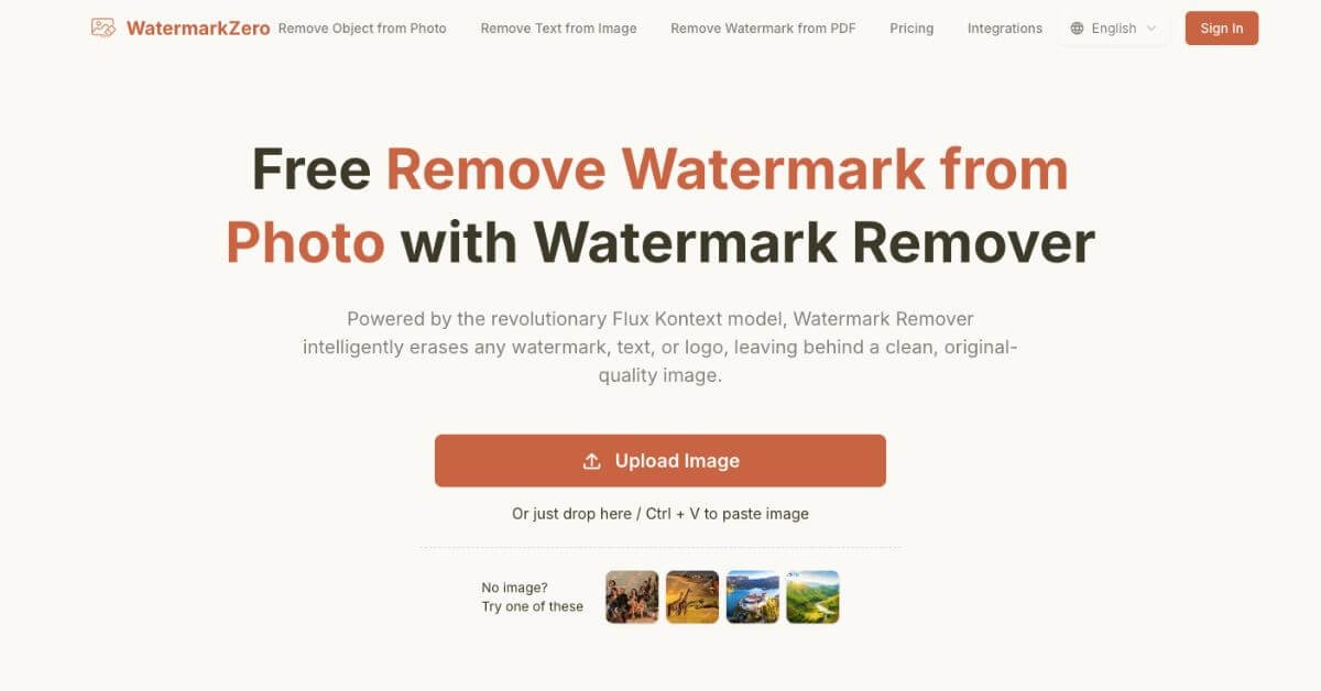 WatermarkZero webpage