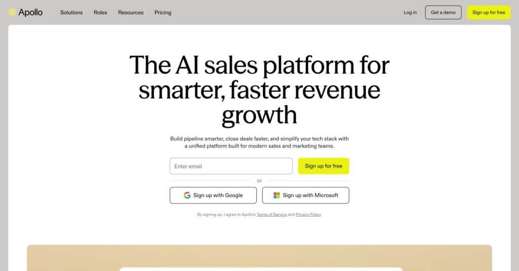 Apollo AI website