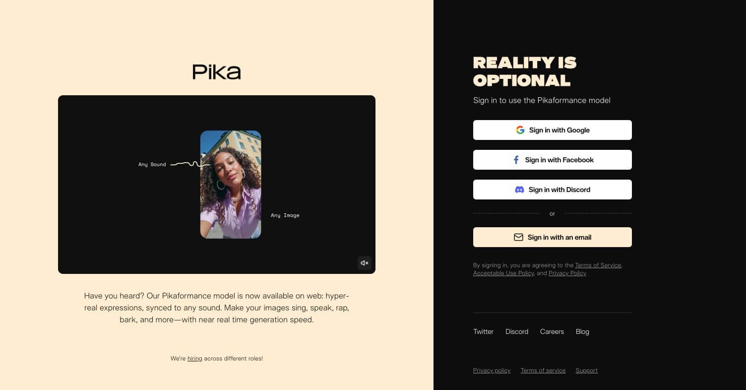 Pika Labs website