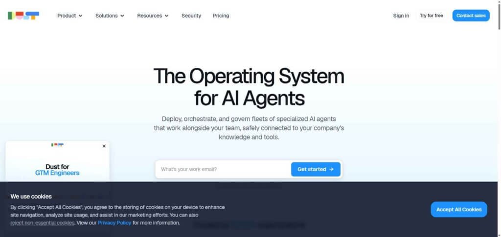 Dust AI Webpage