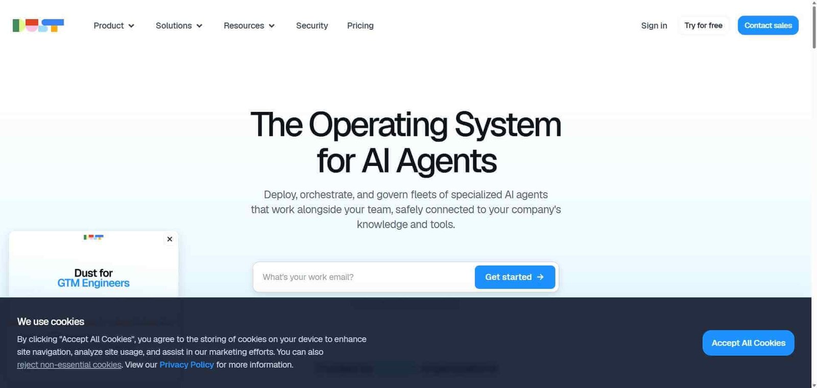 Dust AI Webpage