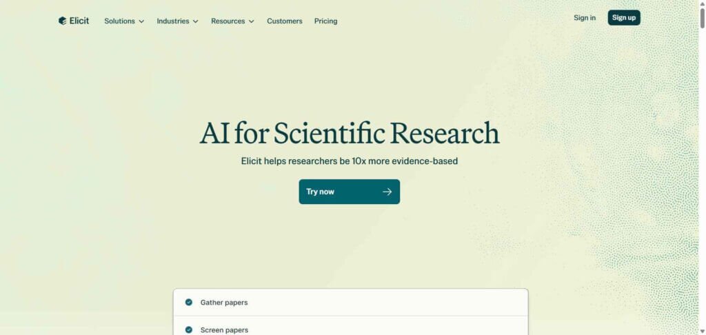 Elicit Webpage