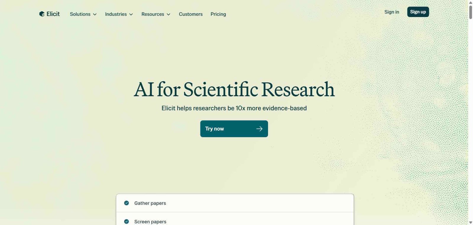 Elicit Webpage