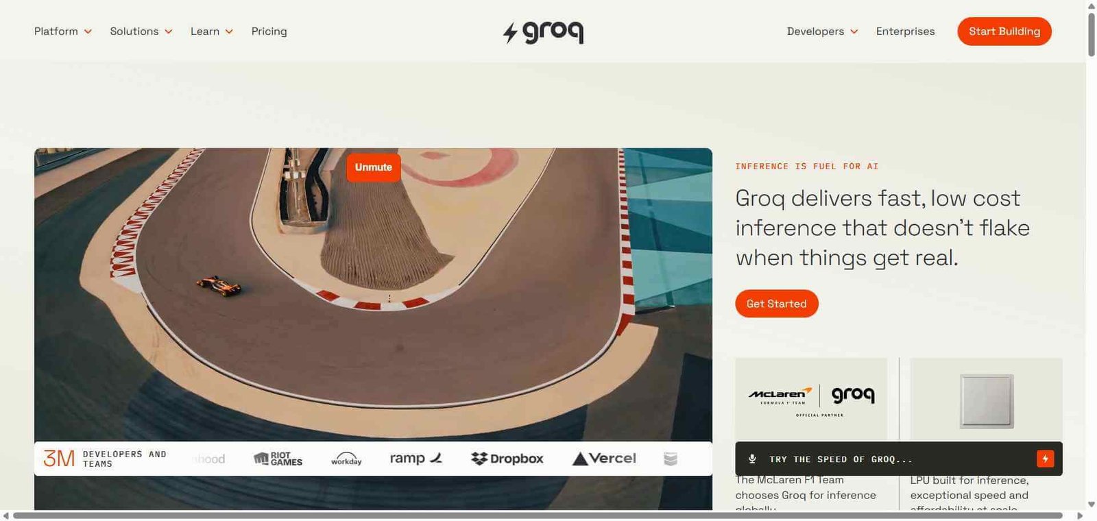 Groq Webpage