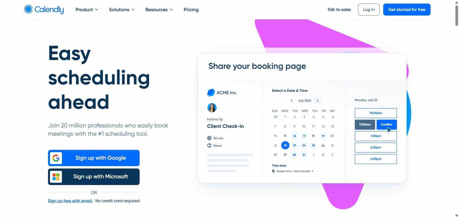 Calendly Webpage