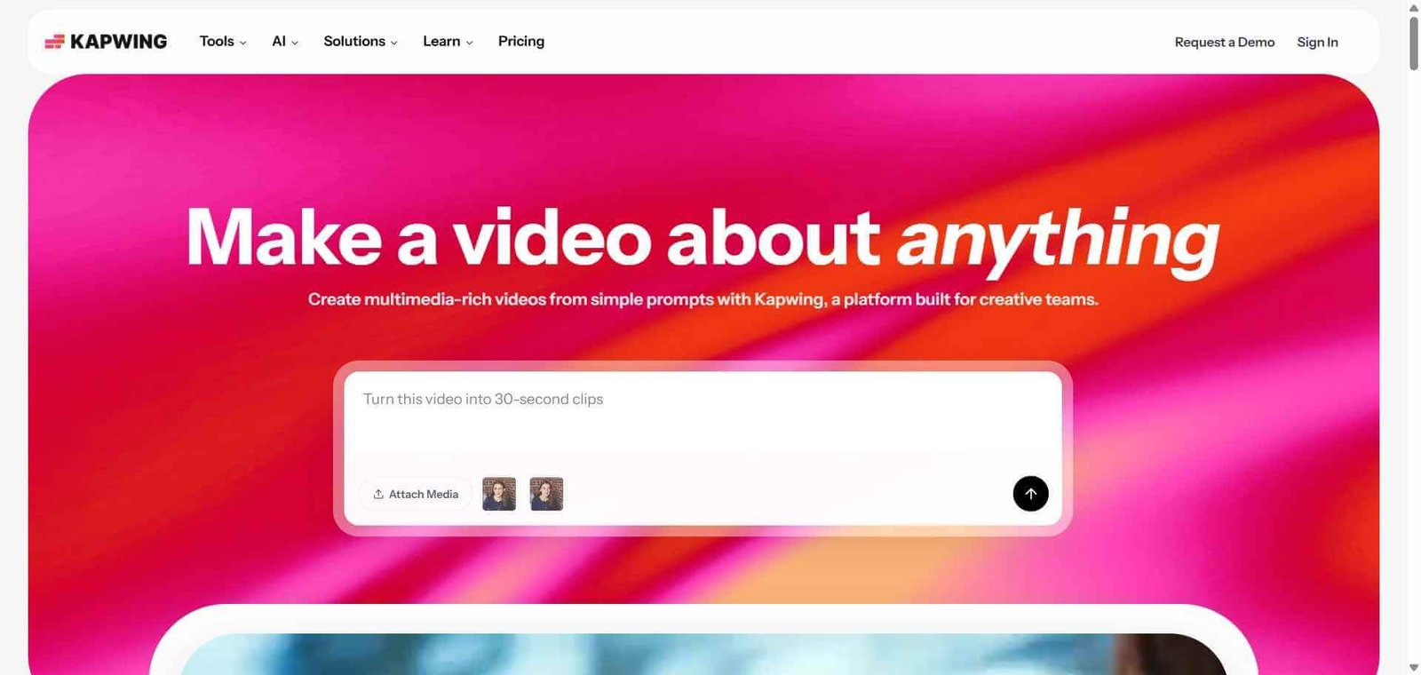 Kapwing Webpage