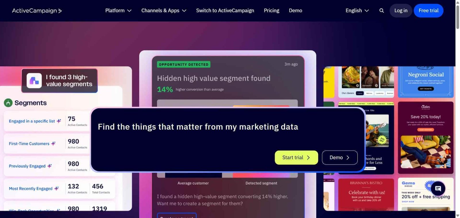 ActiveCampaign Webpage