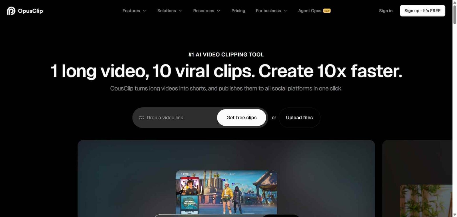 Opus Pro AI Webpage
