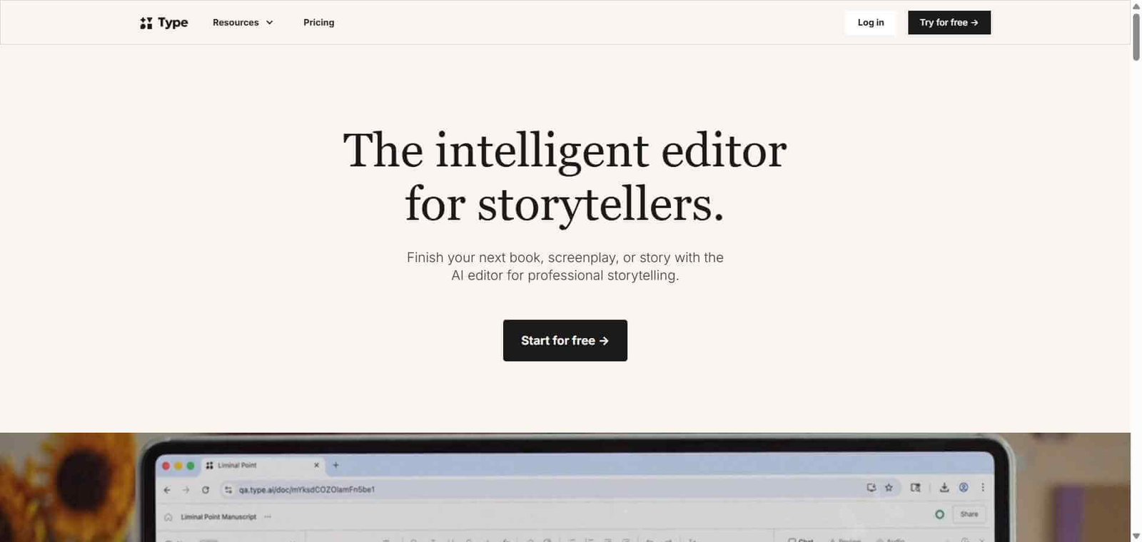 Type AI Webpage