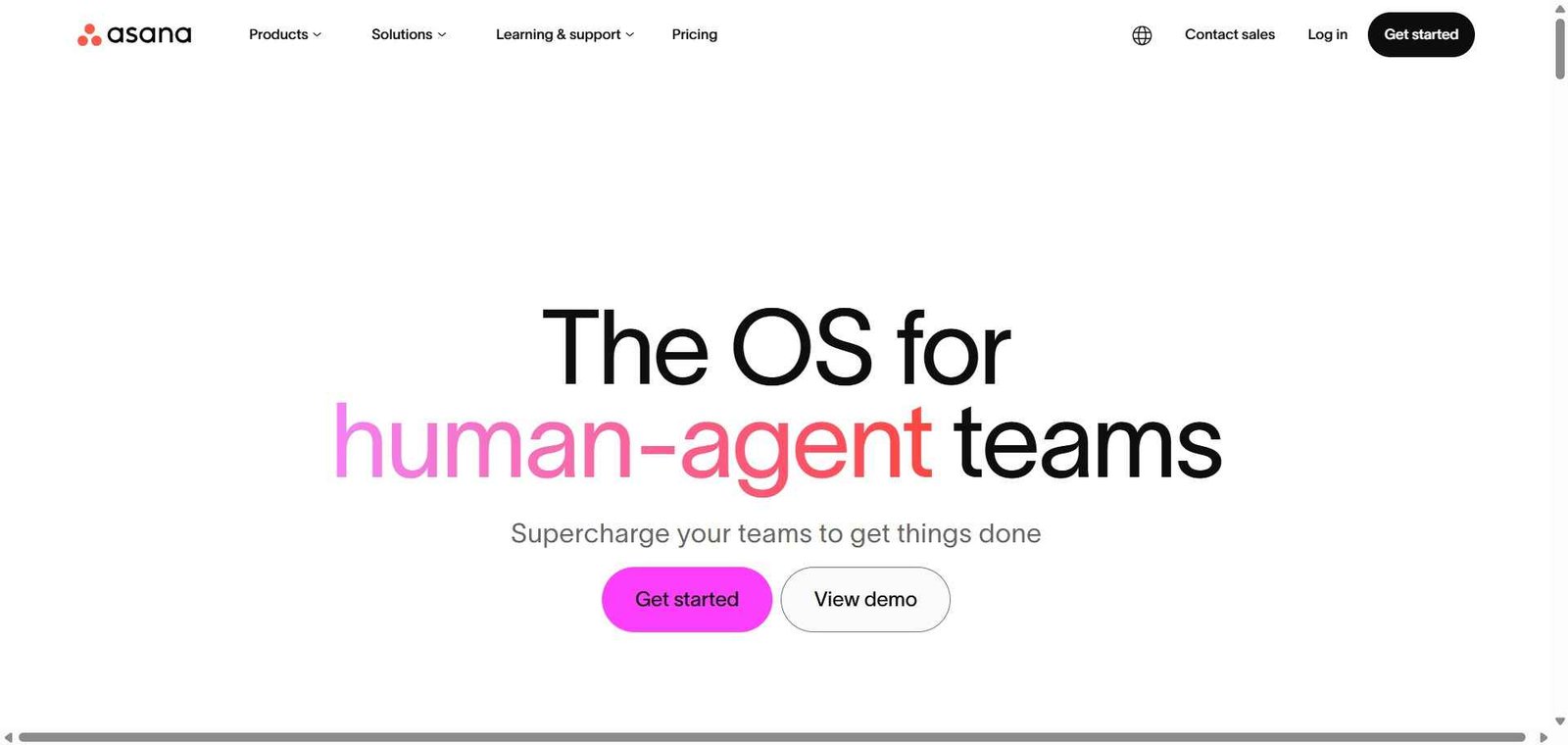 Asana AI Webpage