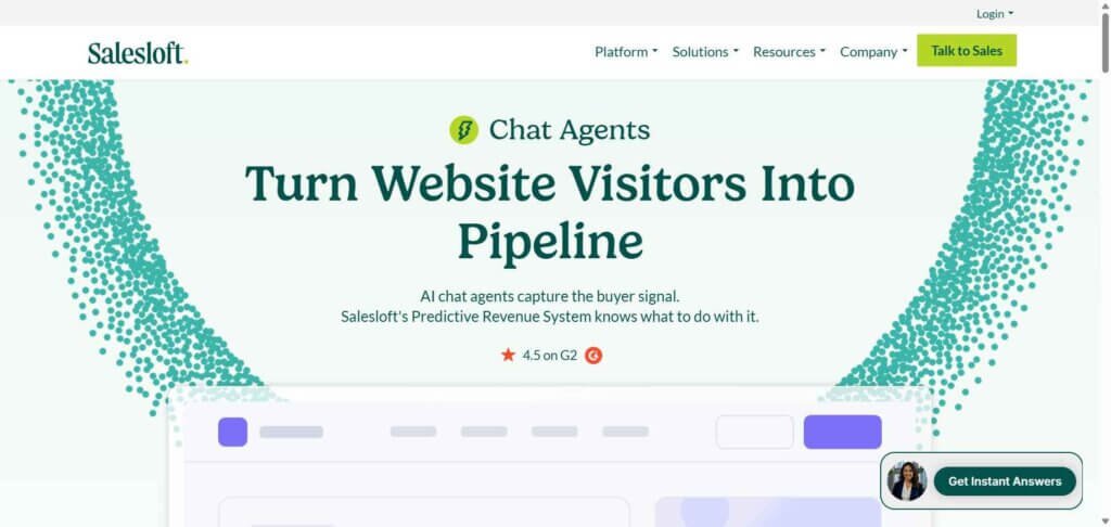 Drift by Salesloft Webpage