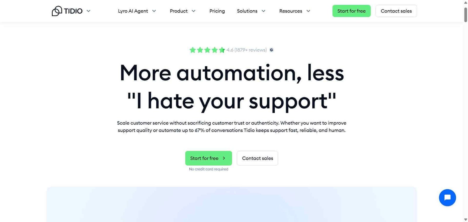 Tidio Webpage