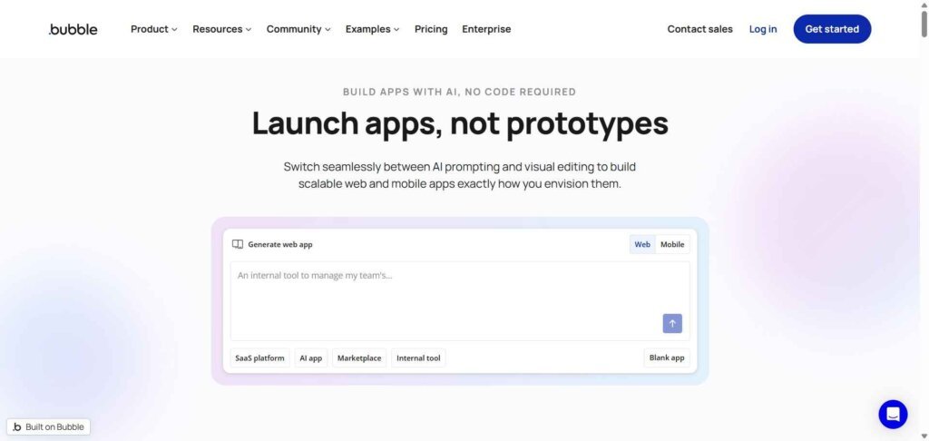Bubble Webpage