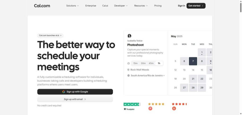 Cal.com Webpage