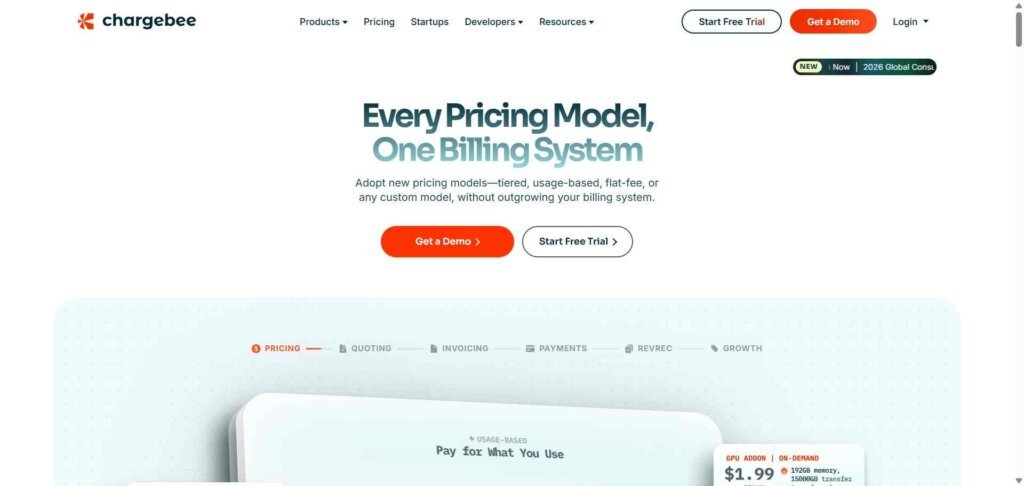 Chargebee Webpage