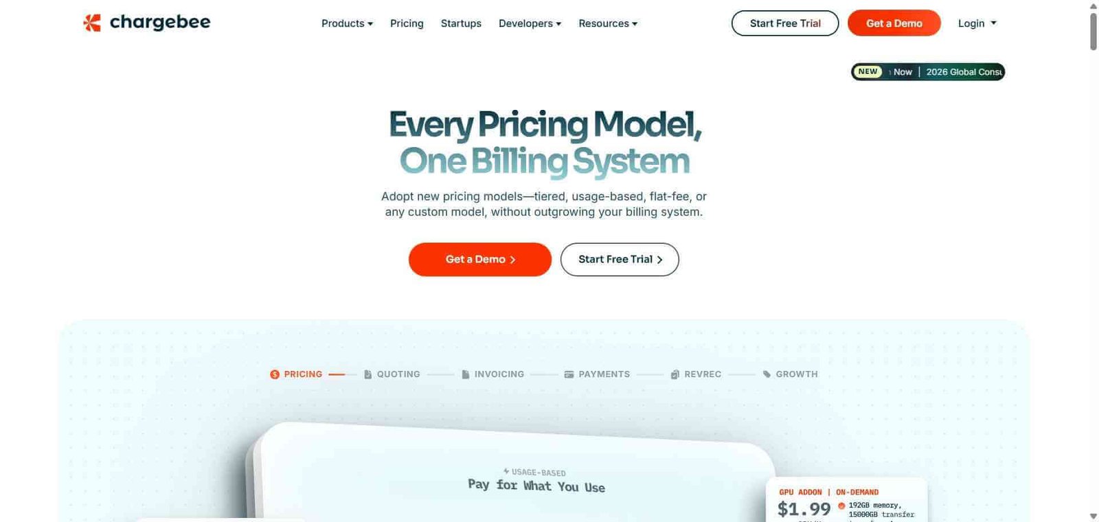 Chargebee Webpage