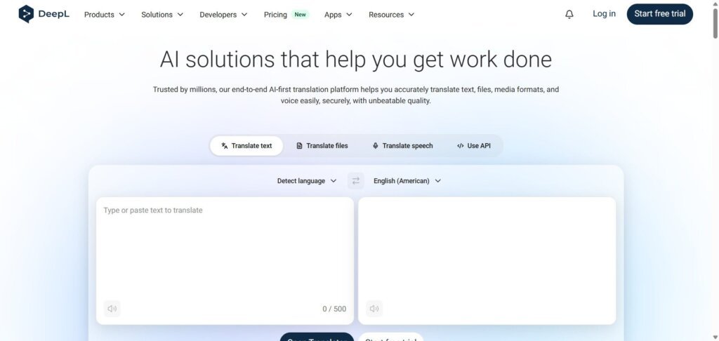 DeepL Webpage