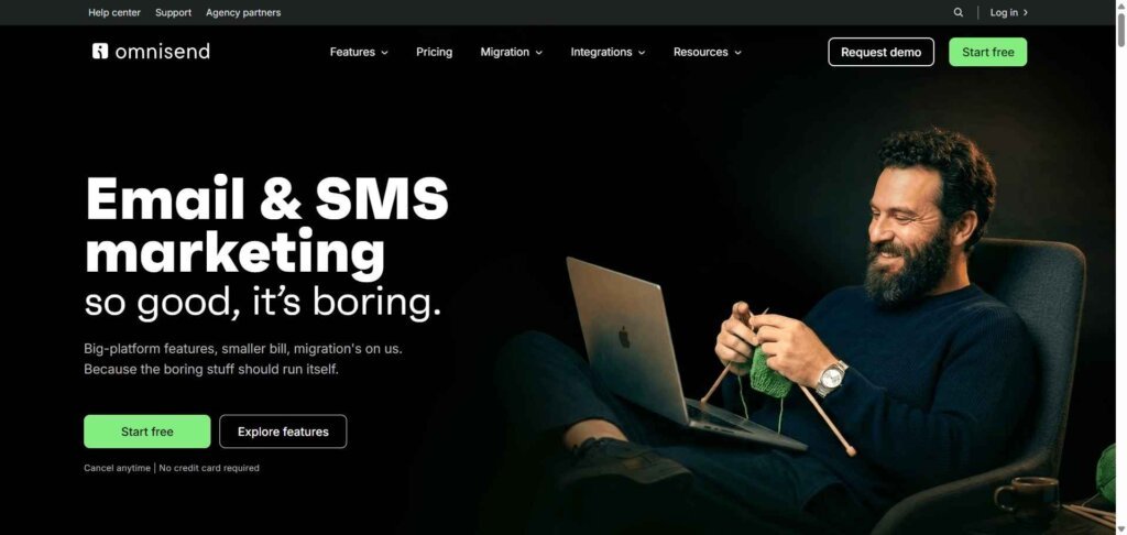 Omnisend Webpage