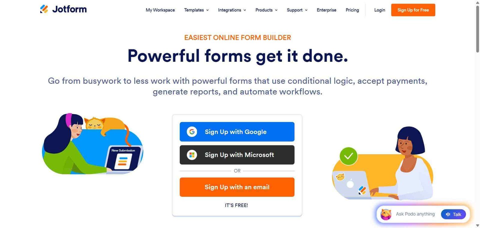 Jotform Webpage