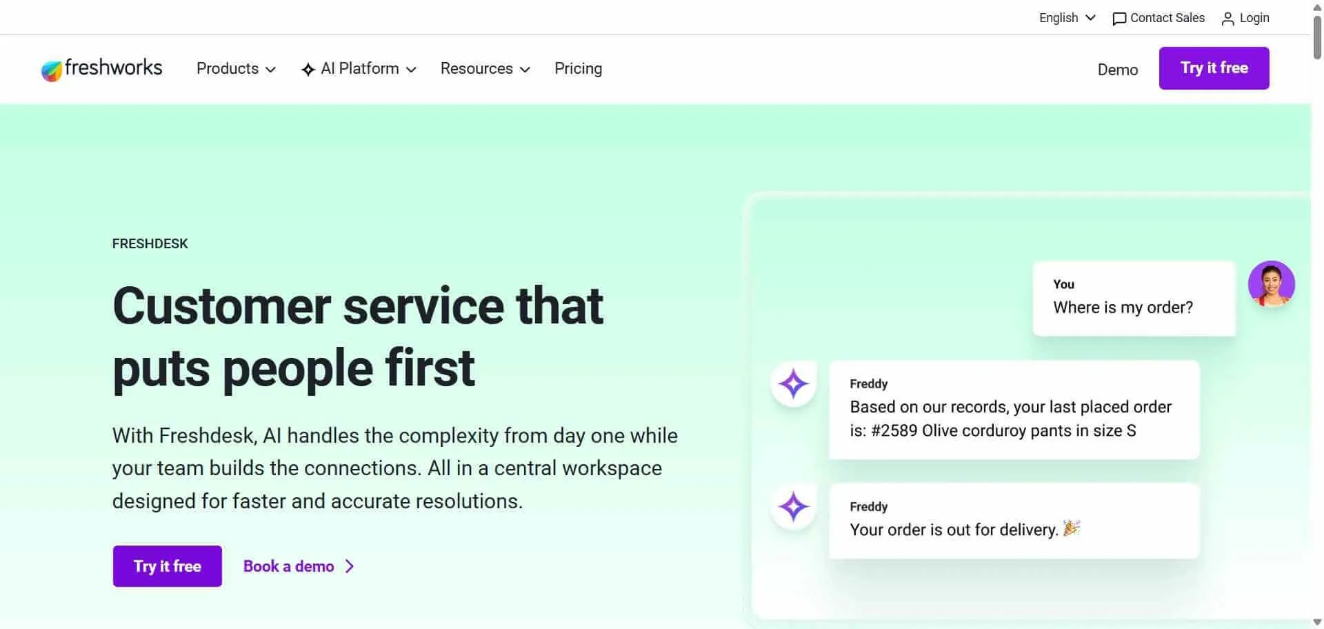 Freshdesk Webpage