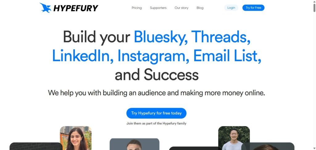 Hypefury Webpage