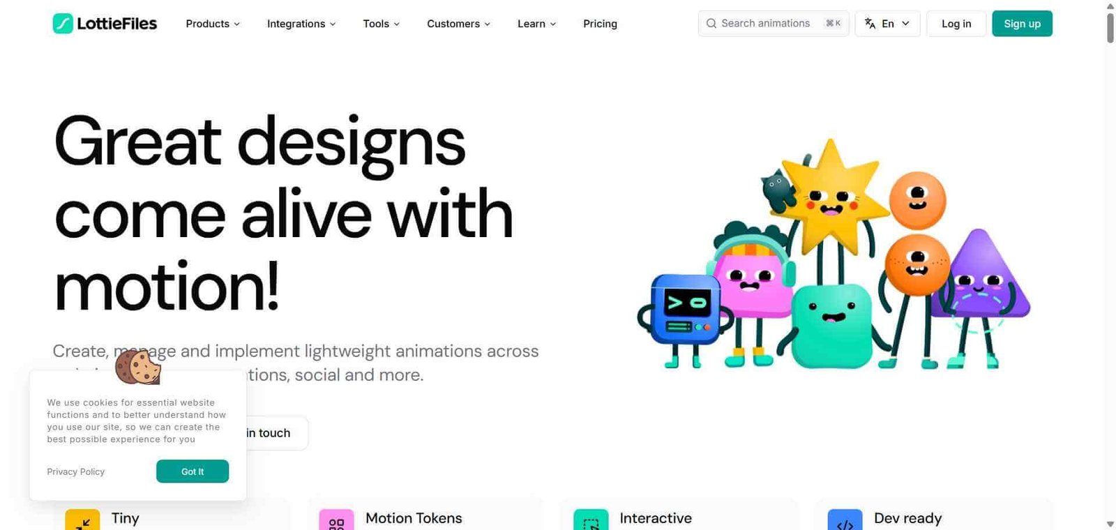LottieFiles Webpage