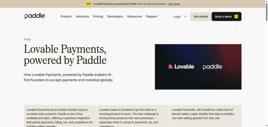 Paddle Webpage