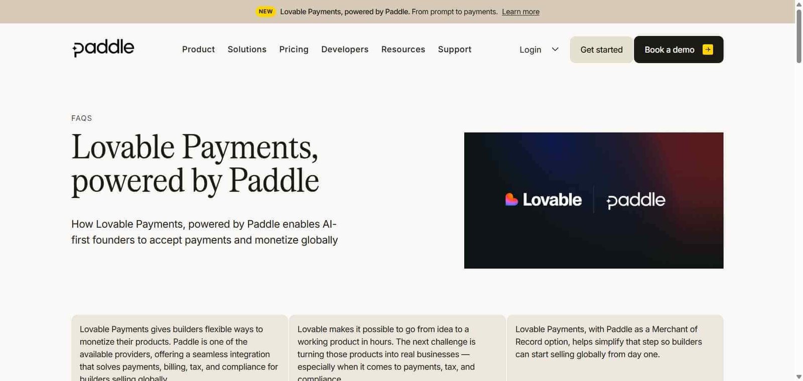 Paddle Webpage