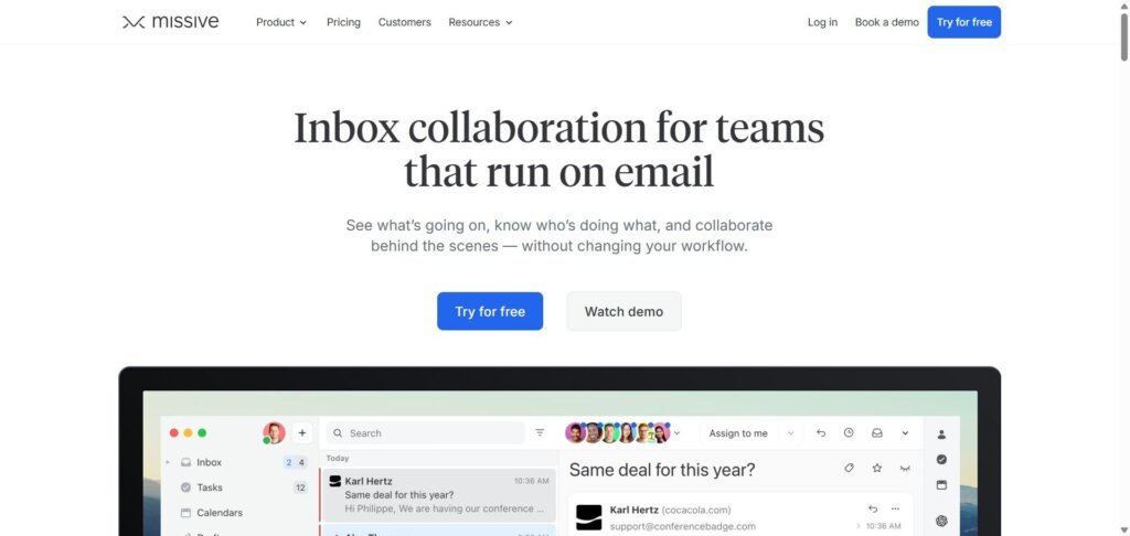 Missive Webpage