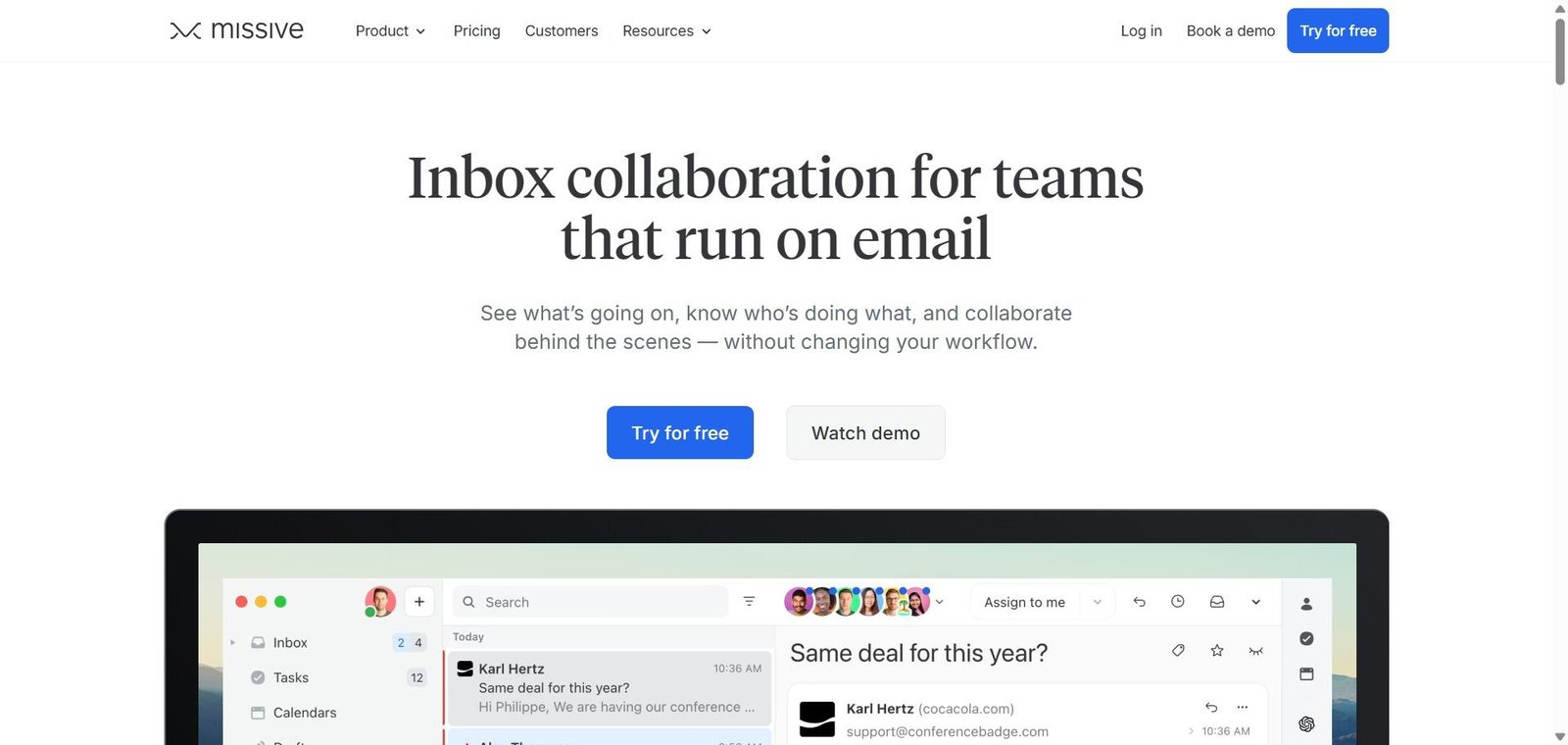 Missive Webpage