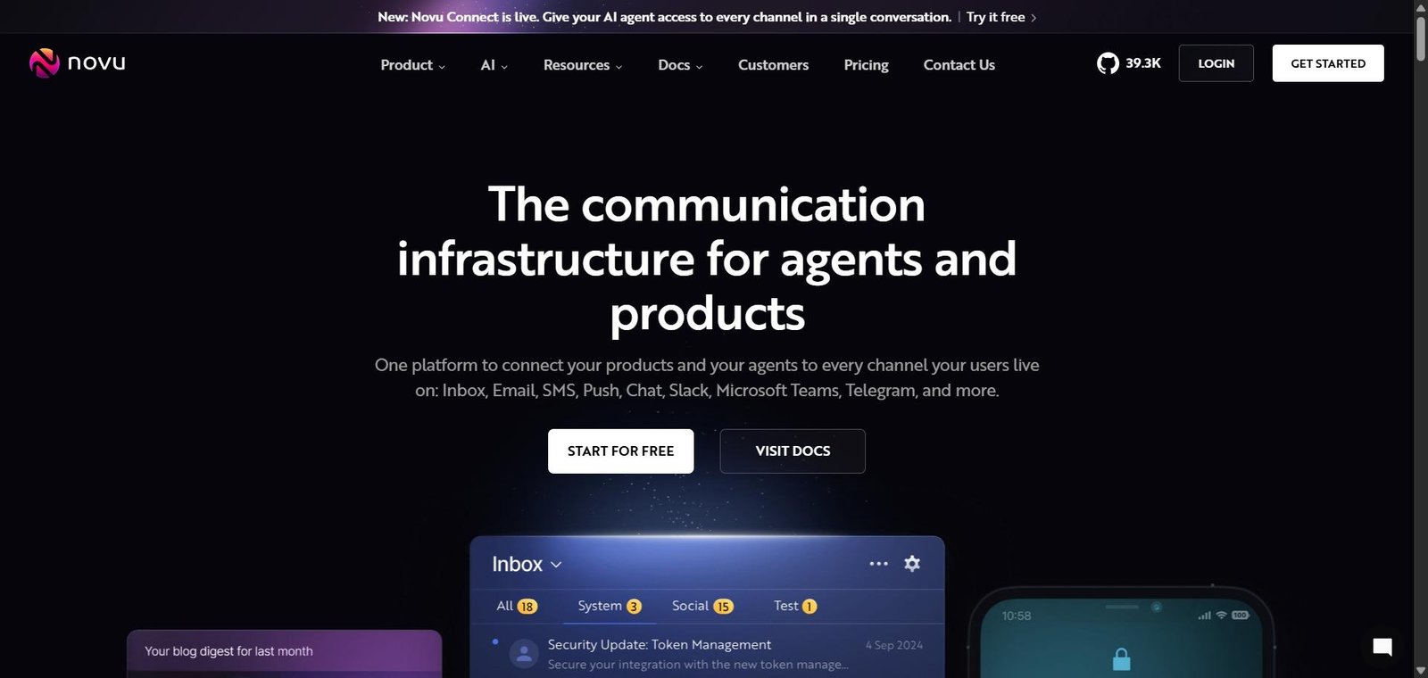 Novu Webpage