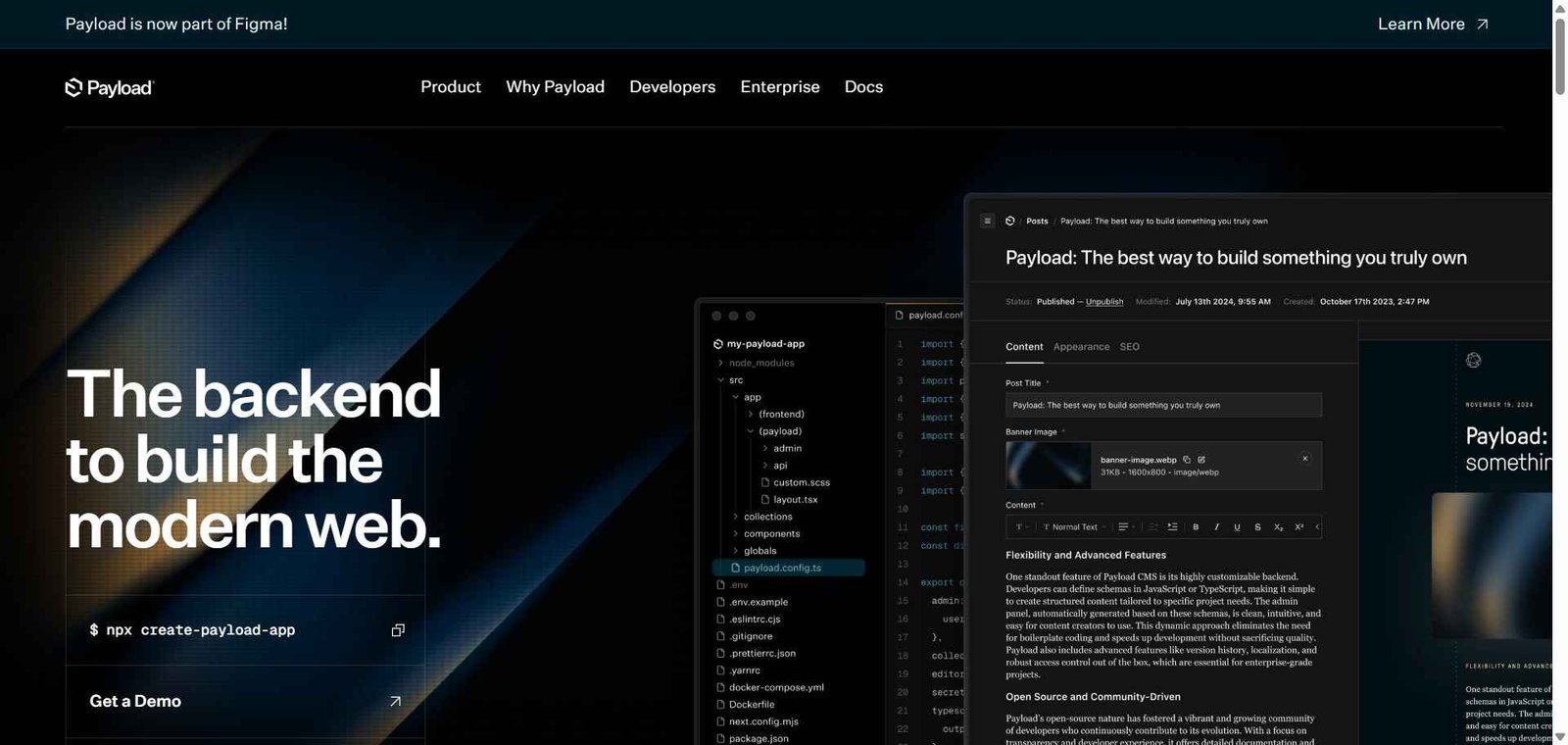 Payload CMS Webpage