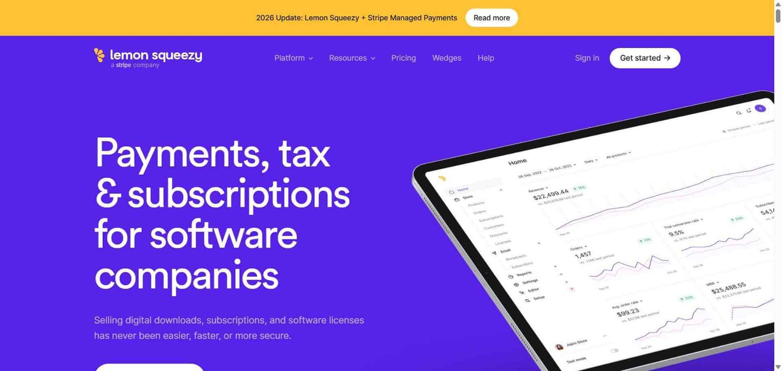 Lemon Squeezy Webpage