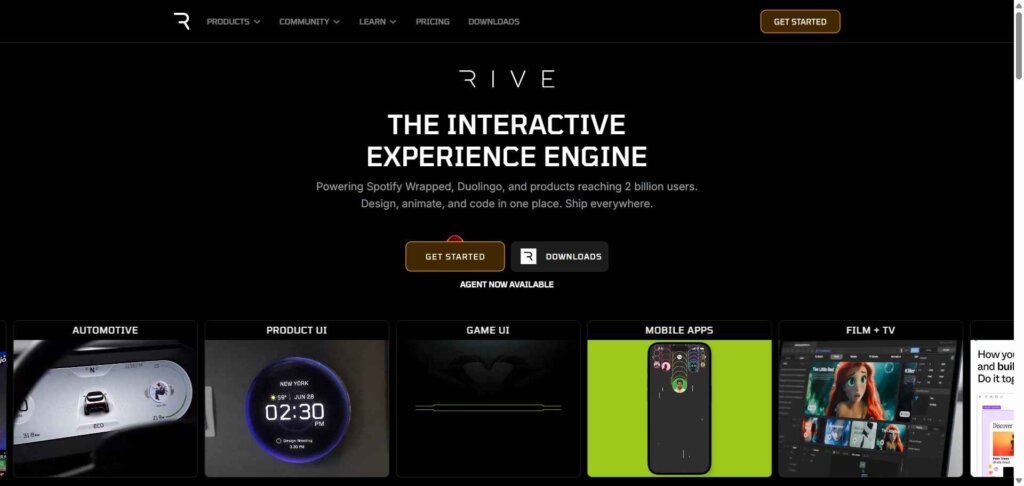 Rive Webpage