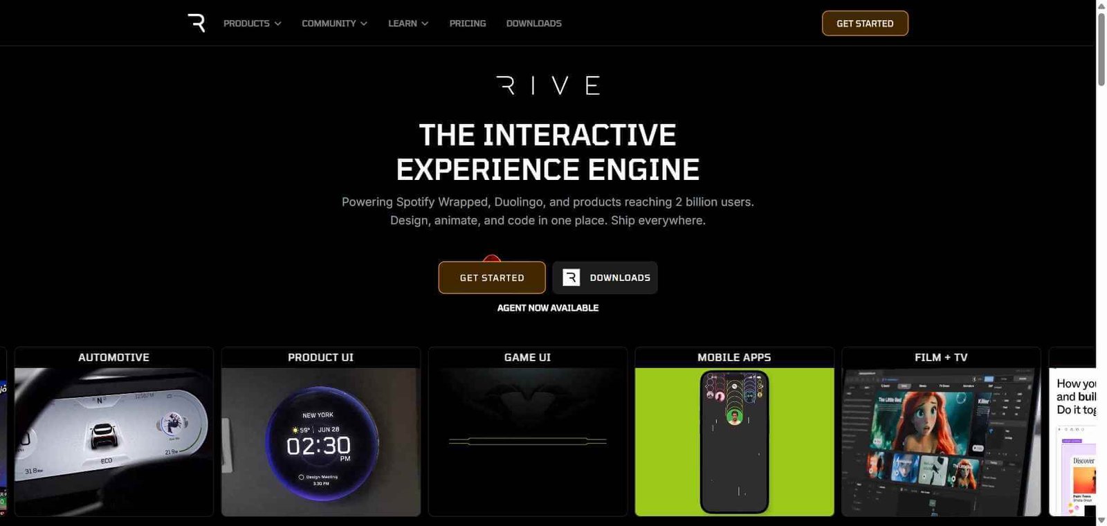 Rive Webpage