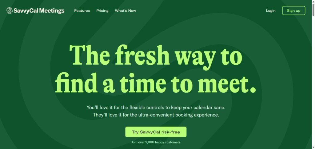 Savvycal Webpage