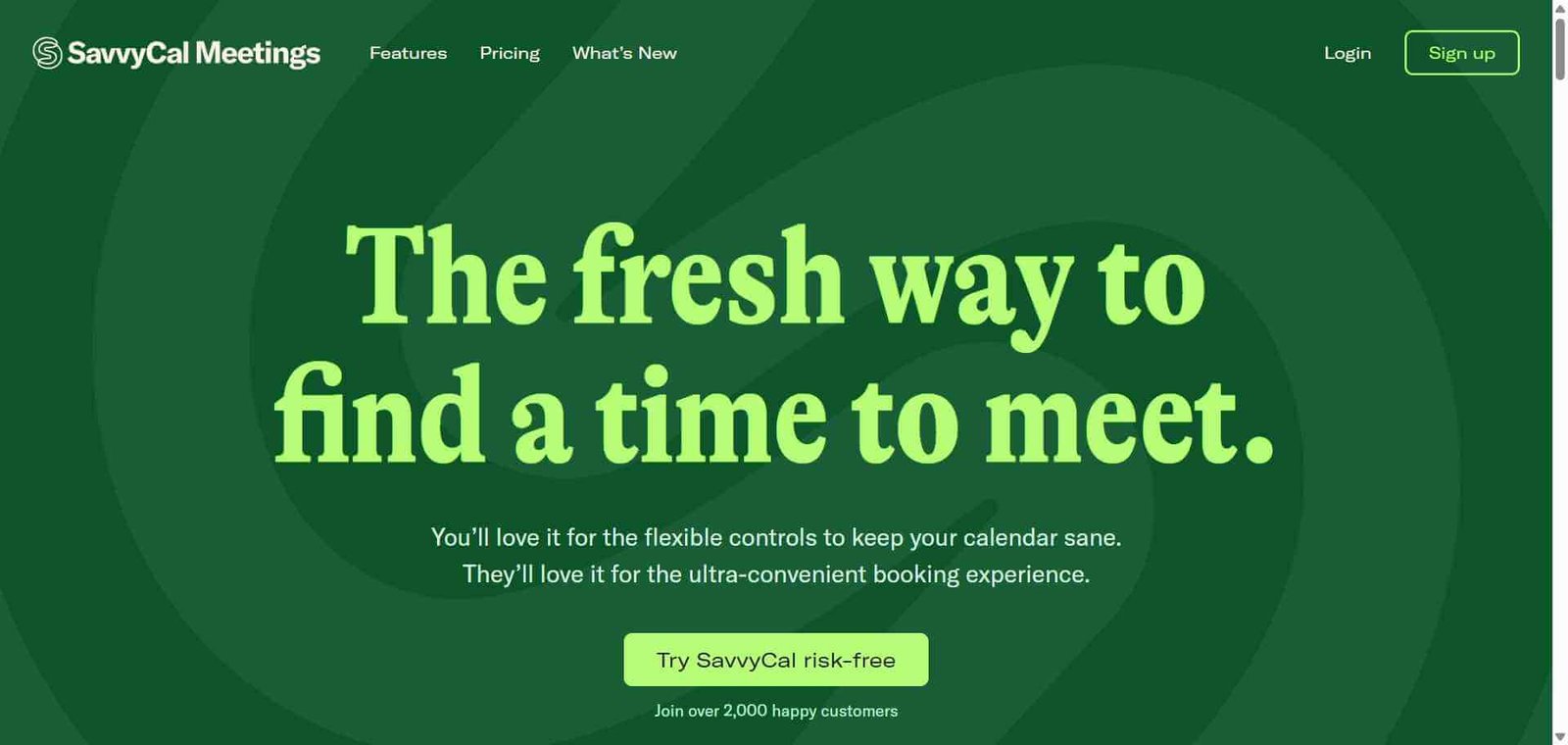 Savvycal Webpage