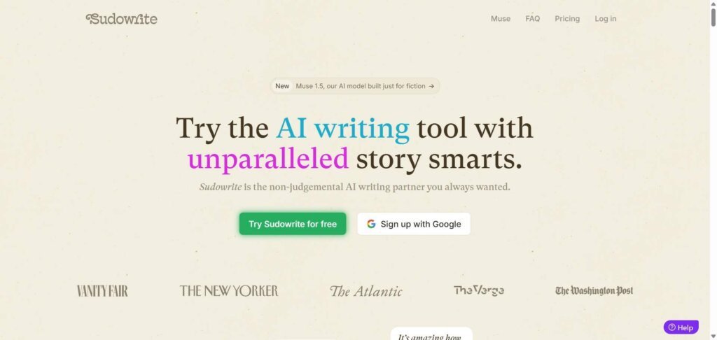 Sudowrite Webpage
