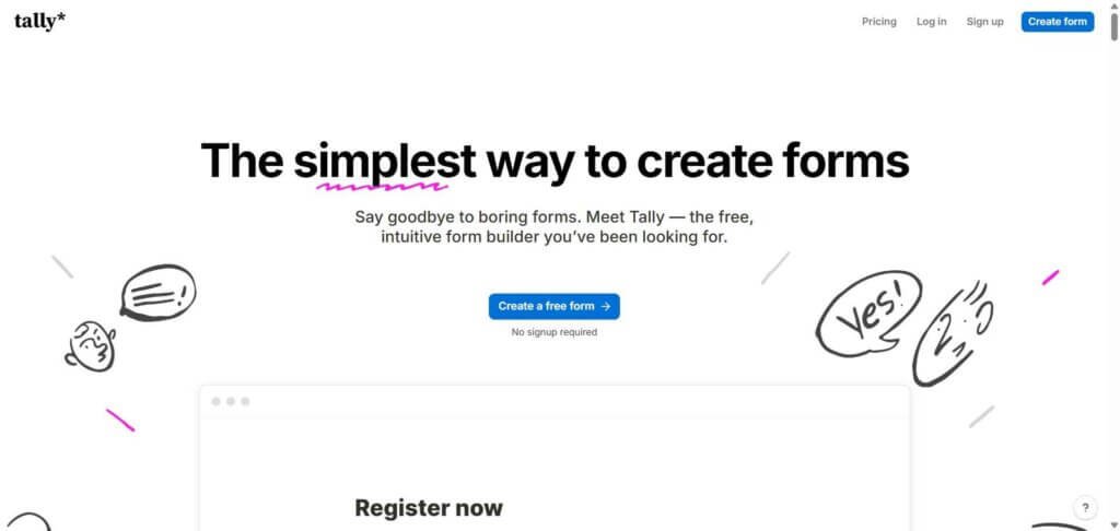 Tally Webpage