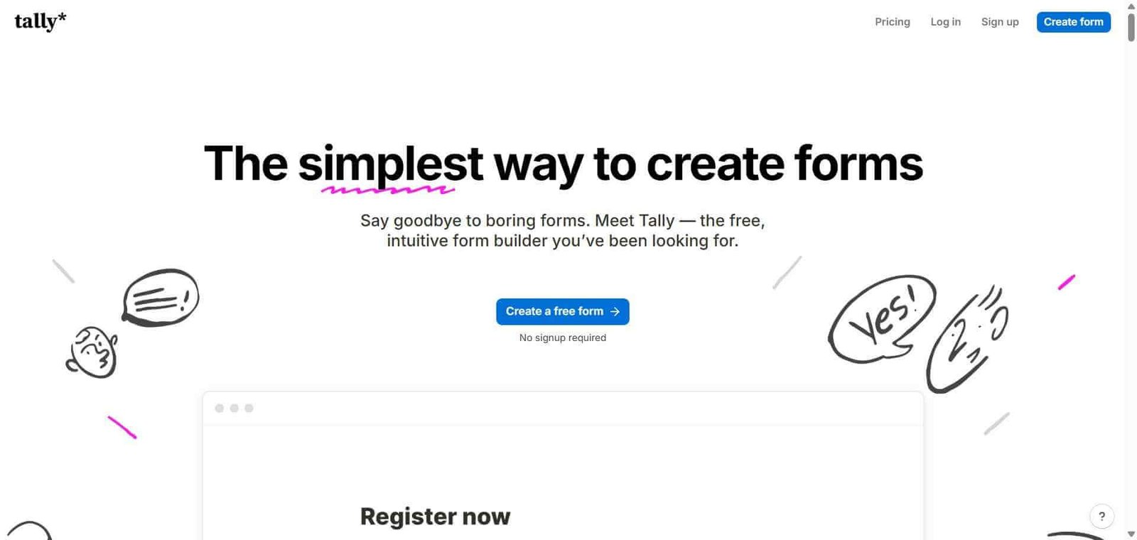 Tally Webpage