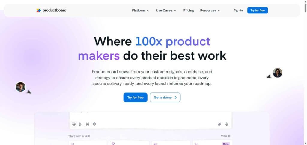 Productboard Webpage