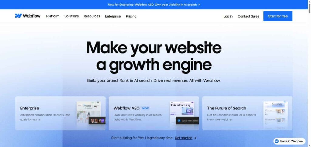 Webflow Webpage