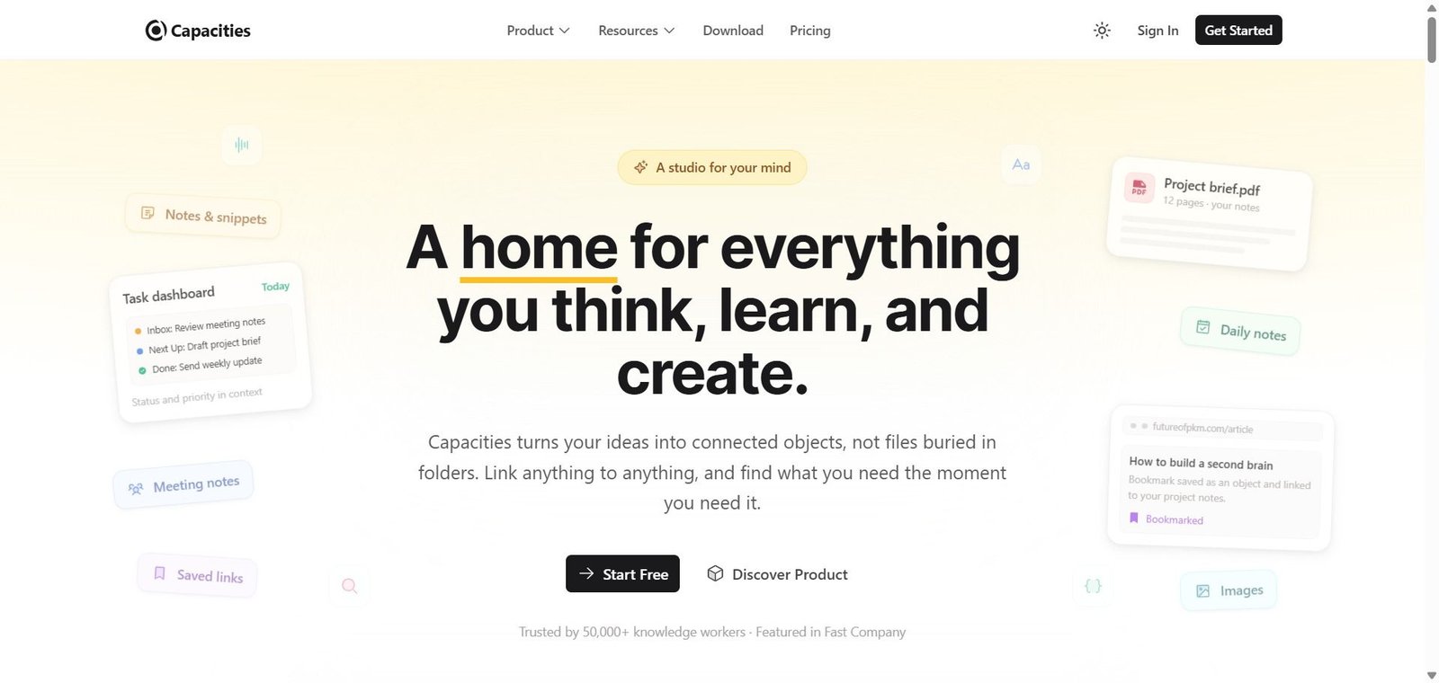 Capacities Webpage