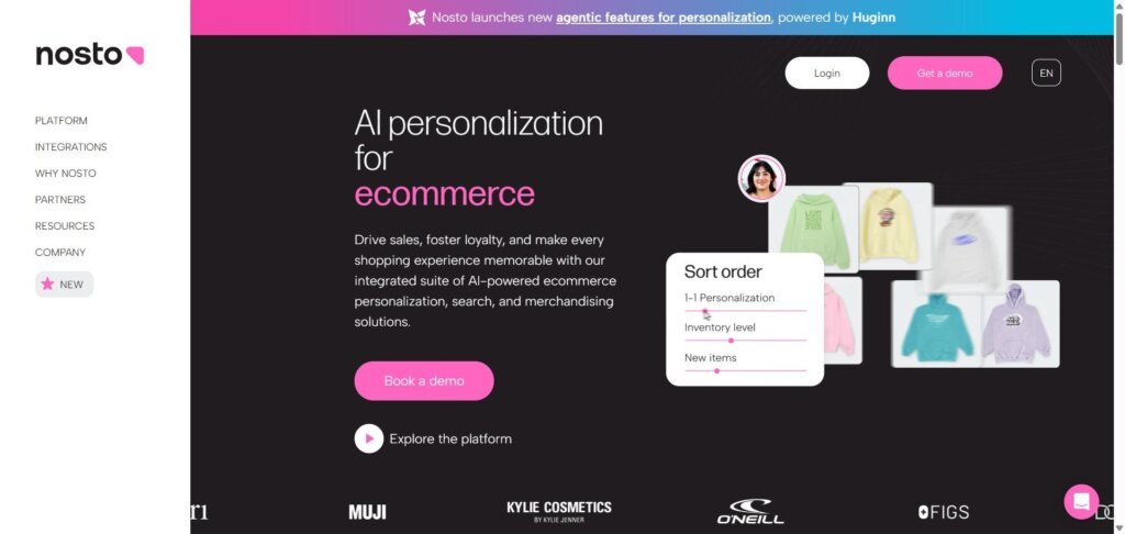Nosto Webpage