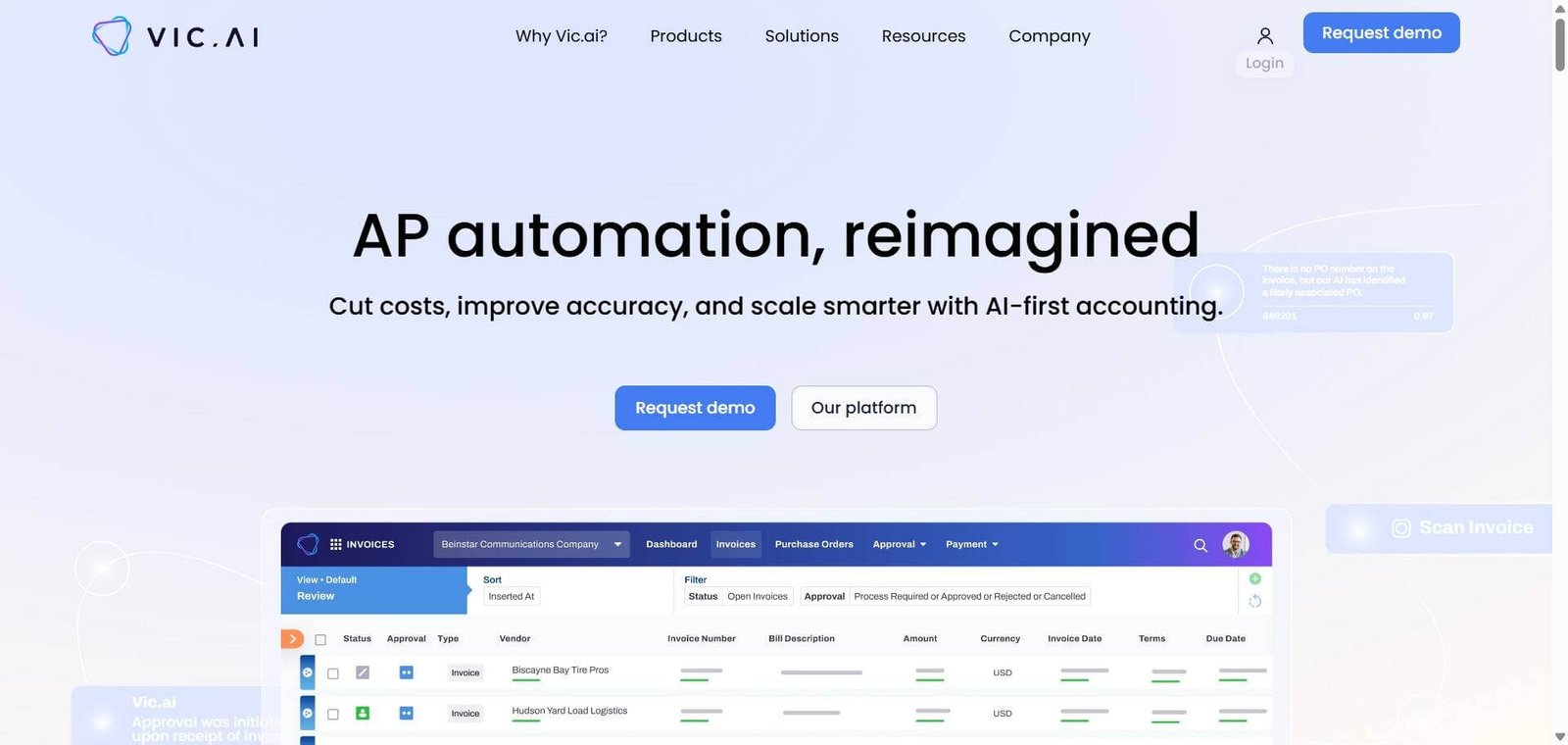 Vic.ai Webpage