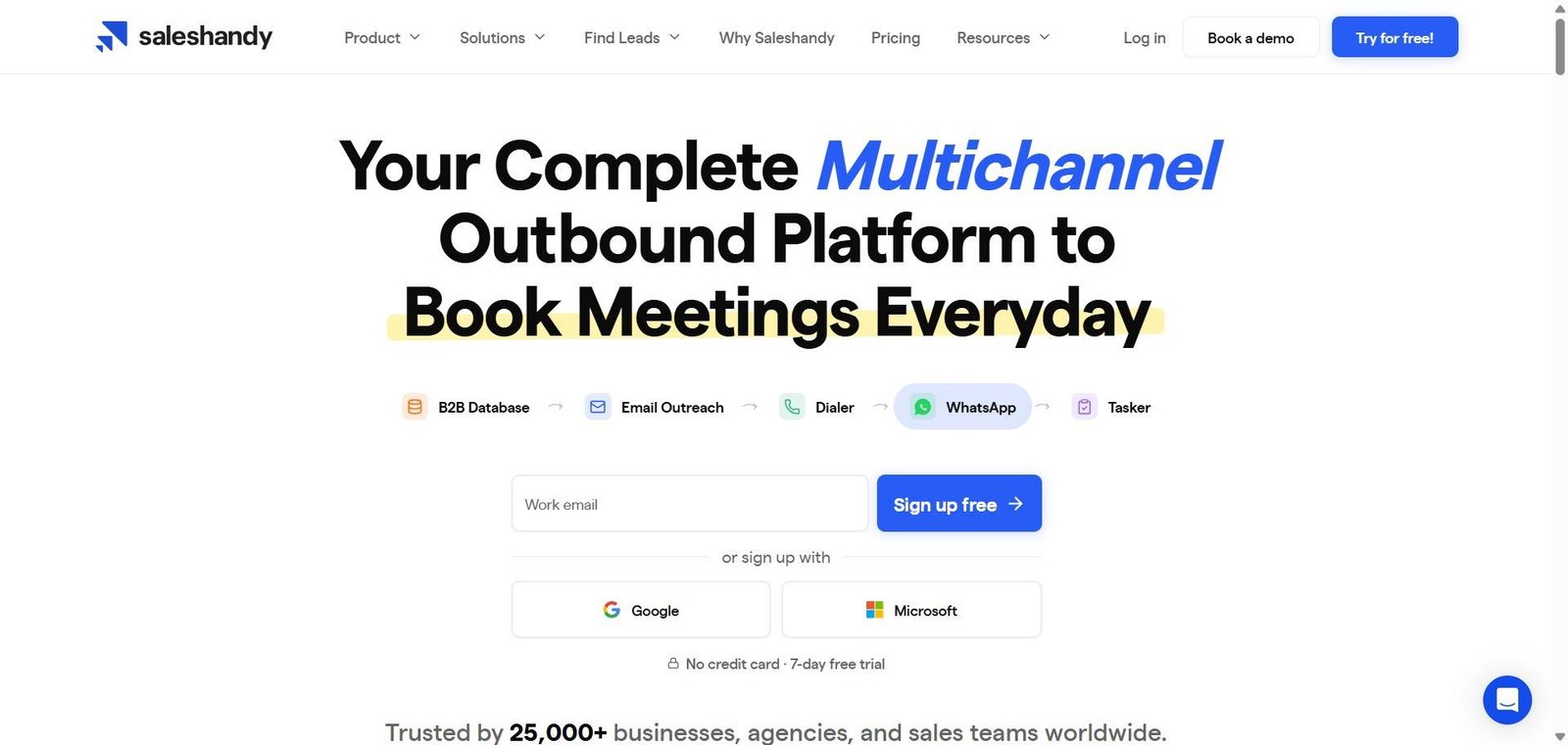Saleshandy Webpage