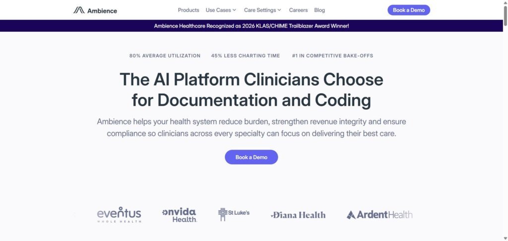 Ambience Healthcare Webpage