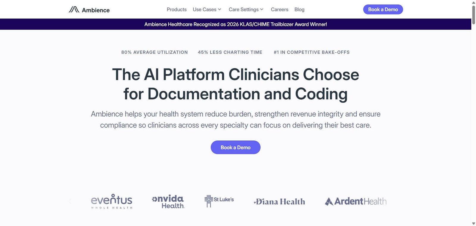 Ambience Healthcare Webpage
